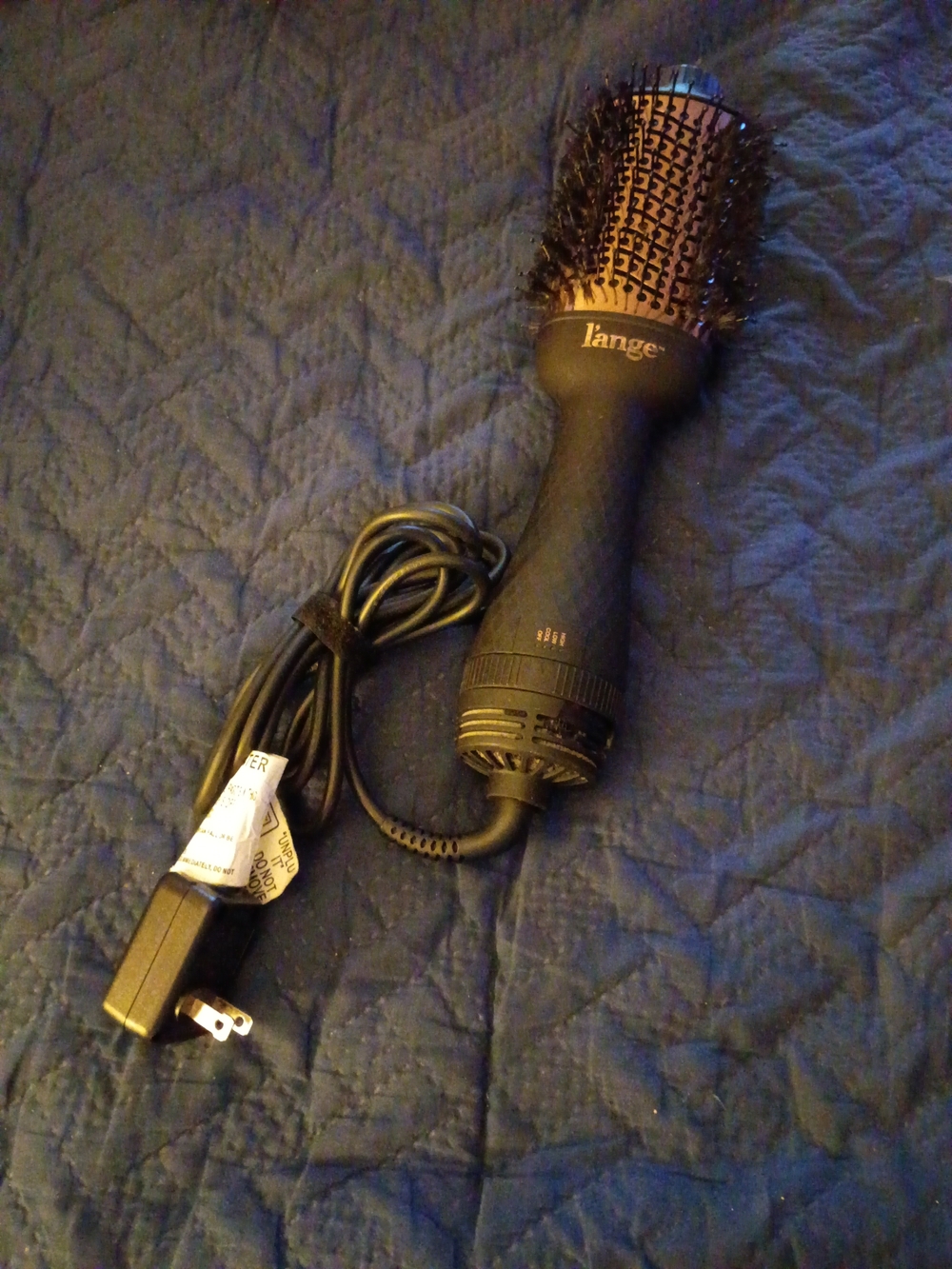 Lange Black Round Hot Air Styling Brush Dryer